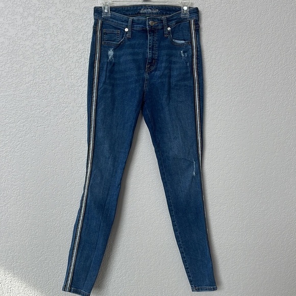 Wild Fable Denim Skinny Jean Pin Stripe Blue size 8 29 Regular - Picture 2 of 15